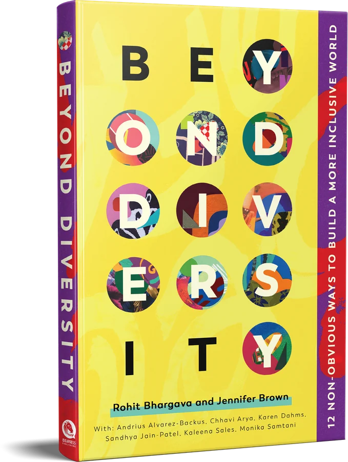 Beyond Diversity, shown in hardcover and paperback