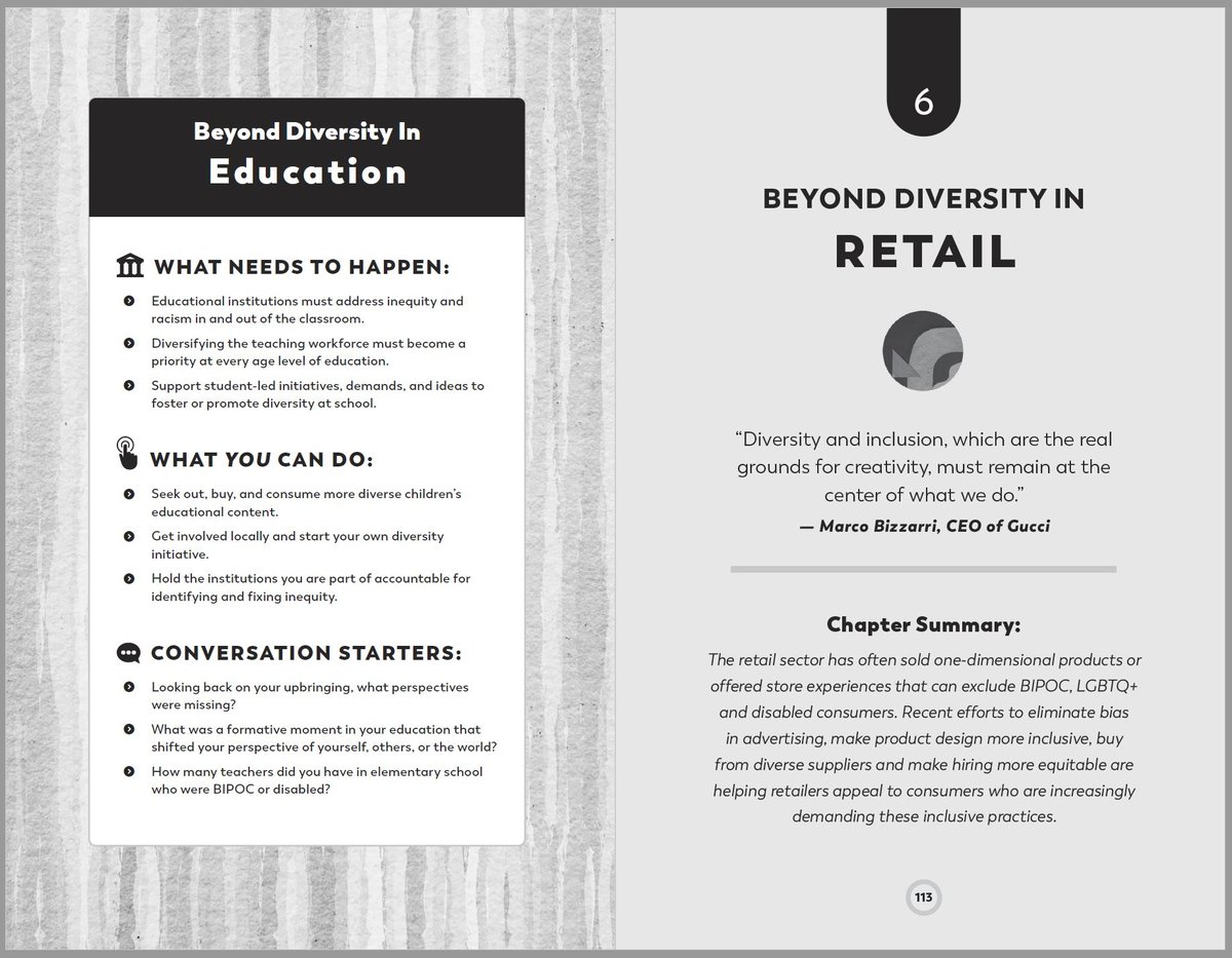 A spread from inside Beyond Diversity