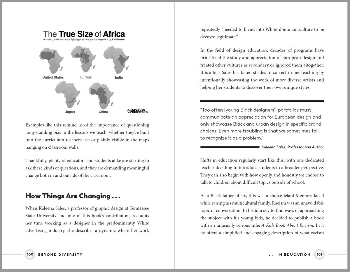 A spread from inside Beyond Diversity