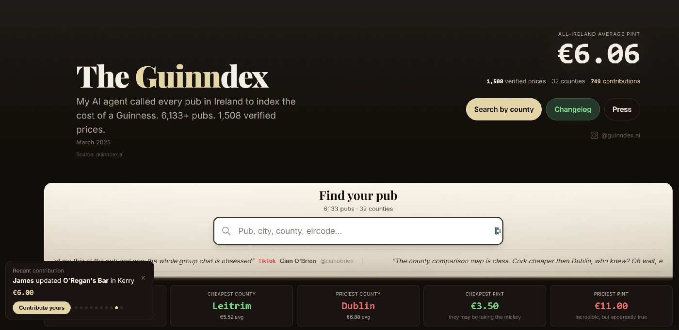 How One Man Lowered the Price of Guinness by Using AI to Call 6,000+ Pubs Across Ireland