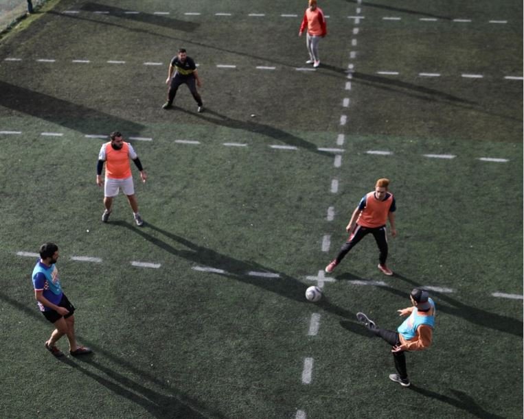 Argentines Play "Human Fooseball" Amidst the Global Pandemic