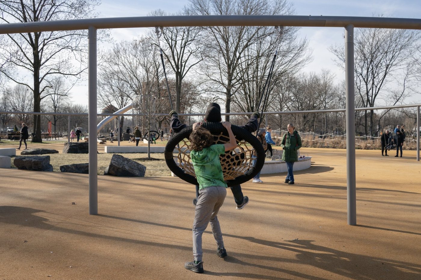 Playgrounds and Swing Sets Aren't Just For Kids Anymore