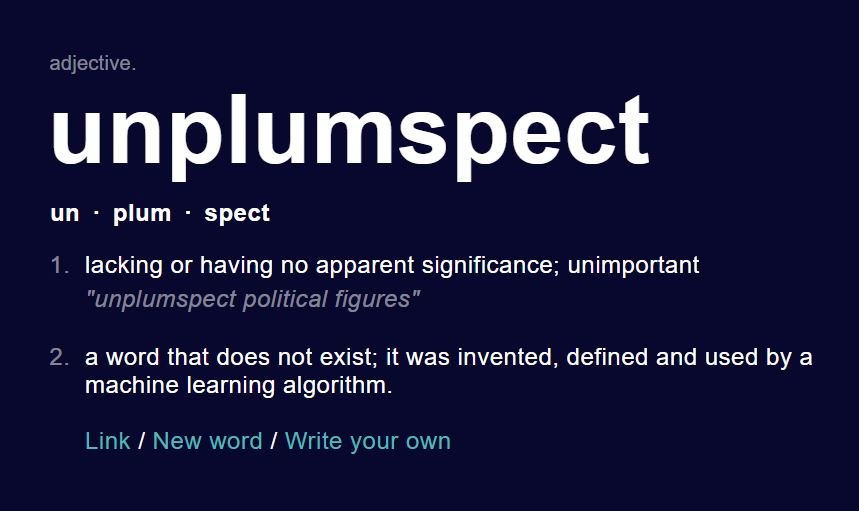 Artificial Intelligence Invents Words ... and They Are Brilliant