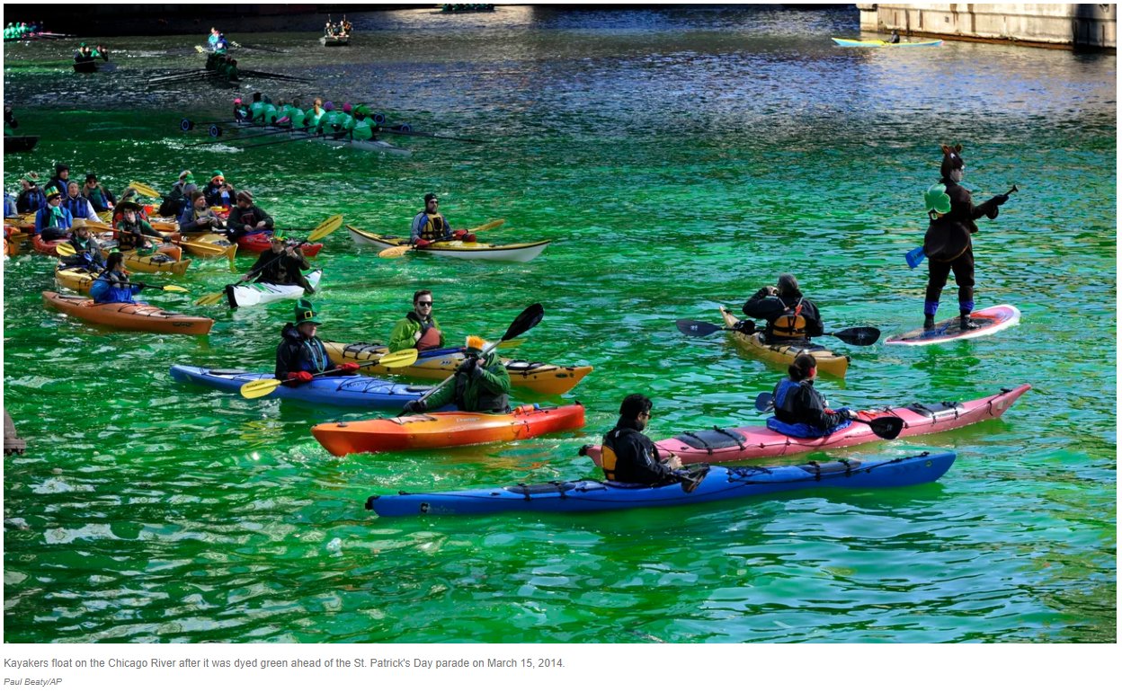 The Ecologically Stupid Tradition of Dying Rivers Green For St. Paddy's Day