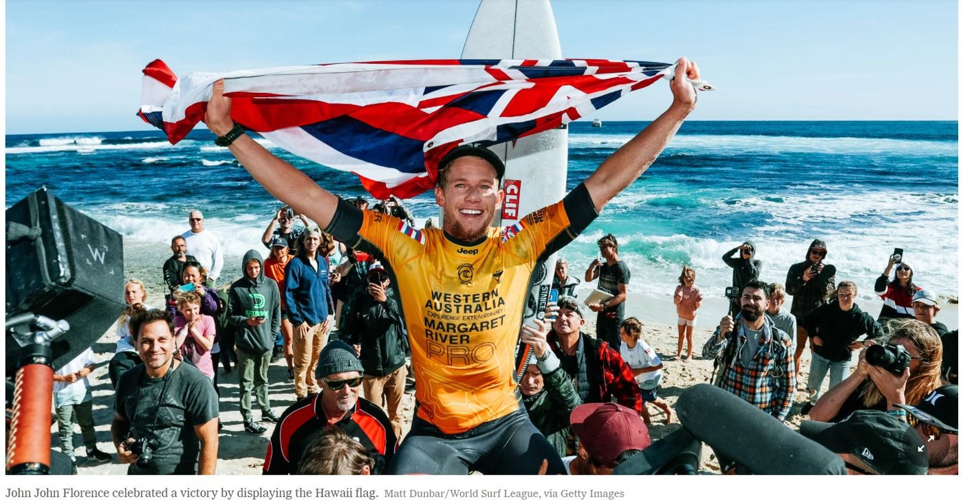 Why You May See the Hawaiian Flag at Olympic Surfing, Not the U.S. One