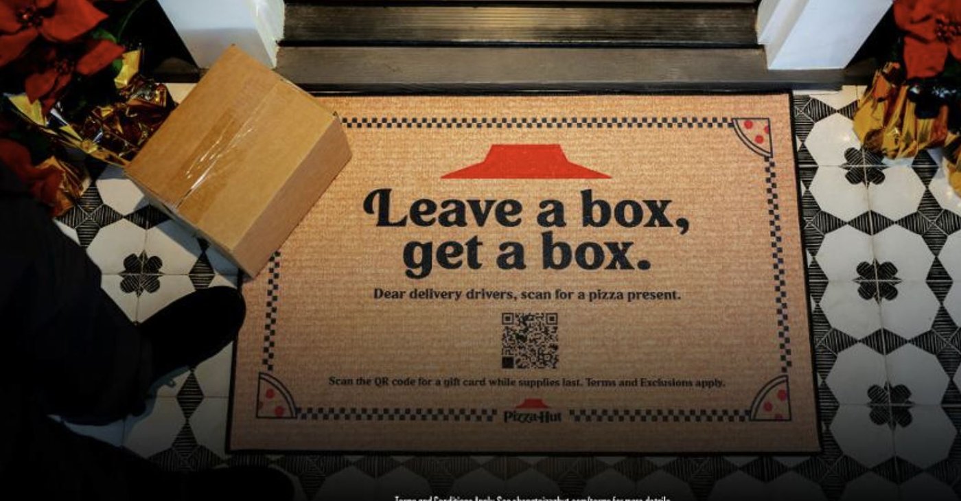Pizza Hut Celebrates Delivery Drivers With A Free Pizza Doormat